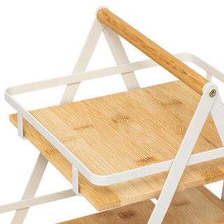 Μεταλλική Ραφιέρα 2 Επιπέδων με Λαβές 30,5 x 22,5 x 29 cm Λευκό & ... Μεταλλική Ραφιέρα 2 Επιπέδων με Λαβές 30,5 x 22,5 x 29 cm Λευκό & ...