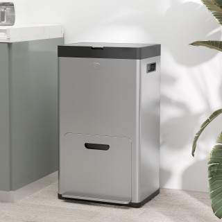 HOMCOM Κάδος Απορριμμάτων με 3 Διαμερίσματα 56L με Υποστήριξη για ... HOMCOM Κάδος Απορριμμάτων με 3 Διαμερίσματα 56L με Υποστήριξη για ...