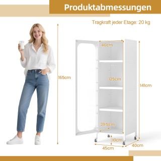 Costway Πολυλειτουργικό Ντουλάπι Κουζίνας με Ρυθμιζόμενα Ράφια 141... Costway Πολυλειτουργικό Ντουλάπι Κουζίνας με Ρυθμιζόμενα Ράφια 141...