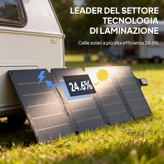 HOMCOM Ηλιακός Φορτιστής 36W Πτυσσόμενος με Σύνδεση Τύπου-C, Αδιάβρ...