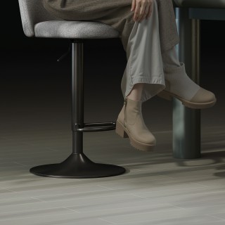 HOMCOM 2 Περιστρεφόμενα Σκαμπό Μπαρ, Ύφασμα Λινό, 44x53x91-111 εκ, ... HOMCOM 2 Περιστρεφόμενα Σκαμπό Μπαρ, Ύφασμα Λινό, 44x53x91-111 εκ, ...