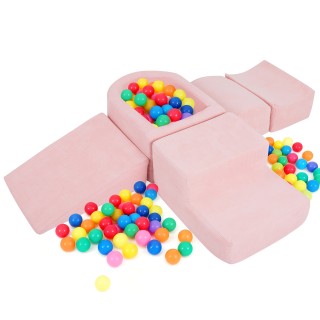 Costway Σετ 5 Αφρώδη Τούβλα με Μπάλα Πισίνα & Καλύμματα από Κορδόνι...