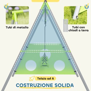 AIYAPLAY Παιχνίδι για Παιδιά 3 σε 1 με Κούνια Κήπου, Καλάθι και Ποδ...
