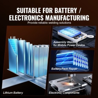 Φορητός Συγκολλητής Μπαταριών VEVOR 737G με 2 Λειτουργίες Συγκόλλησ... Φορητός Συγκολλητής Μπαταριών VEVOR 737G με 2 Λειτουργίες Συγκόλλησ...