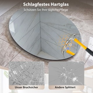 Costway Οβάλ Φωτιζόμενος Καθρέφτης Μπάνιου 70 x 50 εκ. με Αντί-Θάμβ... Costway Οβάλ Φωτιζόμενος Καθρέφτης Μπάνιου 70 x 50 εκ. με Αντί-Θάμβ...