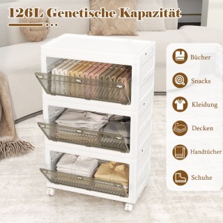 Costway Πτυσσόμενο κουτί αποθήκευσης με καπάκι και διπλές πόρτες 3... Costway Πτυσσόμενο κουτί αποθήκευσης με καπάκι και διπλές πόρτες 3...