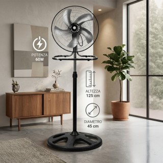 BAKAJI Ανεμιστήρας Manila 3 σε 1 με Ατσάλινες Πτέρυγες, Περιστρεφόμ...