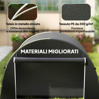 Outsunny Τέντα Γκαράζ για Ποδήλατα και Εργαλεία με Είσοδο με Φερμου...