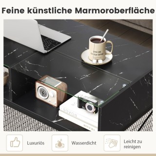 Costway Πολυλειτουργικό Τραπεζάκι LED με Ρυθμιζόμενο Φωτισμό και Απ...