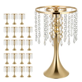 VEVOR 20 Τεμάχια Γαμήλια Βάζα Λουλουδιών, 33,5 εκ. Ύψος, Χρυσά Κρυσ...