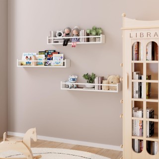 BAKAJI Σετ 3 Ξύλινα Ράφια Τοίχου Εξοικονόμησης Χώρου Λευκή Ραφιέρα... BAKAJI Σετ 3 Ξύλινα Ράφια Τοίχου Εξοικονόμησης Χώρου Λευκή Ραφιέρα...