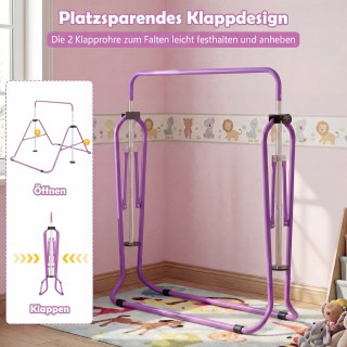 Costway Παιδική Γυμναστική Μπάρα, Ρυθμιζόμενο Ύψος 90-130 εκ., Αναδ...