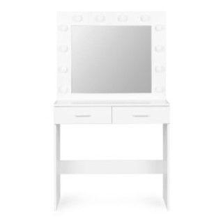 ModernHome Μεγάλο μοντέρνο καλλυντικό τραπέζι με καθρέφτη φωτισμού ...