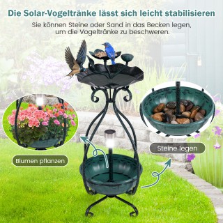 Costway Ηλιακό Λουτρό Πουλιών με Τροφοδότη και Διακοσμητικά Λωτού σ... Costway Ηλιακό Λουτρό Πουλιών με Τροφοδότη και Διακοσμητικά Λωτού σ...