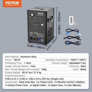 Μηχανή Ψυχρού Σπινθήρα VEVOR 700W για Εκδηλώσεις (4τμχ) YHKZQ700W4... Μηχανή Ψυχρού Σπινθήρα VEVOR 700W για Εκδηλώσεις (4τμχ) YHKZQ700W4...