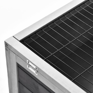 PawHut Ξύλινο κλουβί για κουνέλια με 4 ρόδες, σπιτάκι για κουνέλια ...