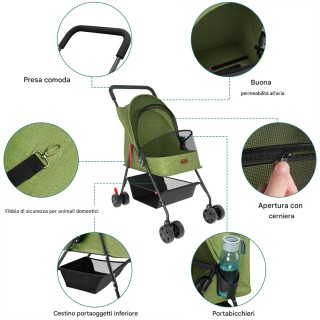 BAKAJI Πτυσσόμενο Καρότσι για Κατοικίδια Ζώα - Σκυλιά & Γάτες - Πρά... BAKAJI Πτυσσόμενο Καρότσι για Κατοικίδια Ζώα - Σκυλιά & Γάτες - Πρά...