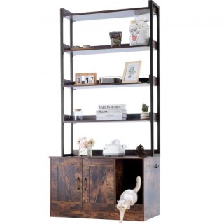 Κρυφή Ξύλινη Λεκάνη Γάτας VEVOR με 4 Ράφια DHWCBBSNJSMSEYD6AV0 Κρυφή Ξύλινη Λεκάνη Γάτας VEVOR με 4 Ράφια DHWCBBSNJSMSEYD6AV0