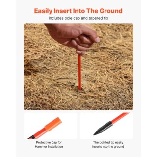 VEVOR 200 Τεμάχια Αντανακλαστικοί Οδηγοί Δρόμου 1/4 Διάμετρος 48 Στ... VEVOR 200 Τεμάχια Αντανακλαστικοί Οδηγοί Δρόμου 1/4 Διάμετρος 48 Στ...