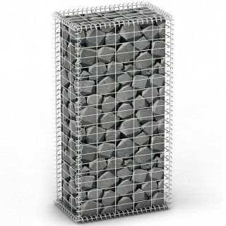 BAKAJI Γαλβανισμένο Συρματόπλεγμα Γκαμπιόνων 100x50x30cm για Κήπο 0...