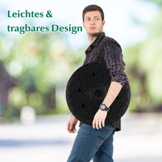 Costway Ρυθμιζόμενο Στρογγυλό Τραπέζι Ø50cm με Οπή Ομπρέλας 38mm & ...