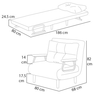 BAKAJI Πολυθρόνα Καναπές Κρεβάτι Μονό Ανακλινόμενη Πράσινη με Κορδο... BAKAJI Πολυθρόνα Καναπές Κρεβάτι Μονό Ανακλινόμενη Πράσινη με Κορδο...