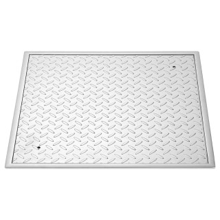 VEVOR Καπάκι Φρεατίου με Πλαίσιο, 500 x 500mm Τετράγωνο Καπάκι Ανθε...