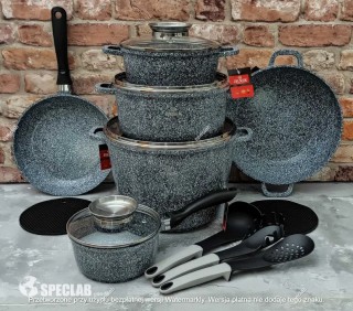 Σετ Μαγειρικά Σκεύη 12 Τεμαχίων Γκρι ZILNER ZL-8321 Σετ Μαγειρικά Σκεύη 12 Τεμαχίων Γκρι ZILNER ZL-8321