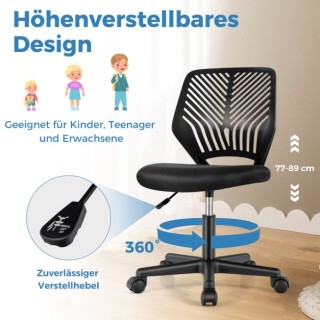 Παιδική καρέκλα γραφείου Χρώματος Μαύρο  COSTWAY CB10620DK