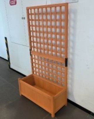 Costway Ξύλινη ζαρντινιέρα με πέργκολα, 76 x 32 x 143 cm, πορτοκαλί...