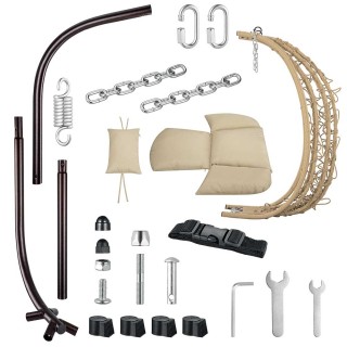 BAKAJI Κρεμαστή Πολυθρόνα Κήπου Κούνια Αιώρες Μεταλλική Μπεζ 0281... BAKAJI Κρεμαστή Πολυθρόνα Κήπου Κούνια Αιώρες Μεταλλική Μπεζ 0281...