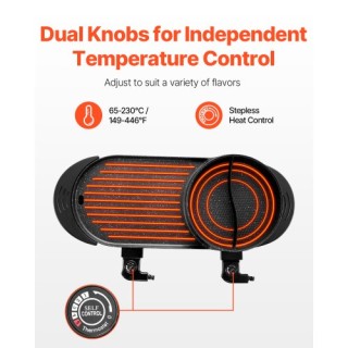 VEVOR Ηλεκτρική Συσκευή 2-σε-1 Γκριλ και Κατσαρόλα 2200W ZFXSKHGZFX...