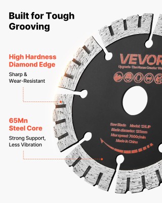 VEVOR Διαμαντόδισκοι Τοίχου 125 mm, 5 Τεμ., 20 mm Άξονας HNTJDP125M... VEVOR Διαμαντόδισκοι Τοίχου 125 mm, 5 Τεμ., 20 mm Άξονας HNTJDP125M...