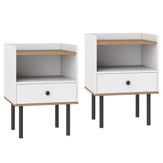 Costway Σετ 2 Μοντέρνα Κομοδίνα με Συρτάρι & Ανοιχτό Ράφι Αποθήκευσ... Costway Σετ 2 Μοντέρνα Κομοδίνα με Συρτάρι & Ανοιχτό Ράφι Αποθήκευσ...