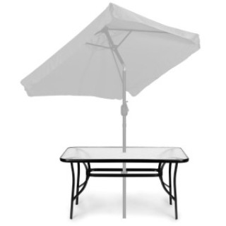 MultiGarden Τραπέζι Κήπου 160x90 εκ. με επιφάνεια από σκληρυμένο γυ...