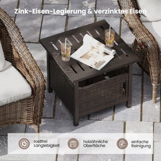 Costway Μικρό Αδιάβροχο Ρατάν Τραπέζι Κήπου με Οπή για Ομπρέλα NP12... Costway Μικρό Αδιάβροχο Ρατάν Τραπέζι Κήπου με Οπή για Ομπρέλα NP12...