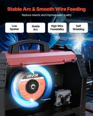 VEVOR Ρολλά Σύρματος Συγκόλλησης Flux Core MIG E71T-11, 0.9mm (2τμχ...