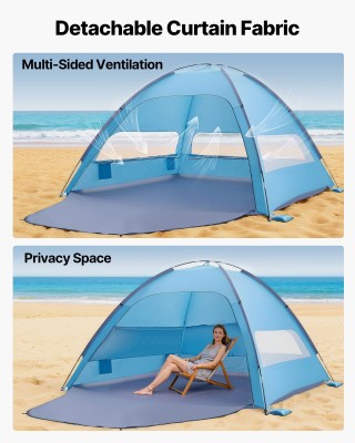 VEVOR Σκηνή Παραλίας για 8 Άτομα, Προστασία UPF 50+, Φορητή Τέντα μ... VEVOR Σκηνή Παραλίας για 8 Άτομα, Προστασία UPF 50+, Φορητή Τέντα μ...
