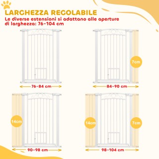 PawHut Ρυθμιζόμενο Παιδικό Πόρτα για Σκύλους με Επεκτάσεις και Πόρ... PawHut Ρυθμιζόμενο Παιδικό Πόρτα για Σκύλους με Επεκτάσεις και Πόρ...