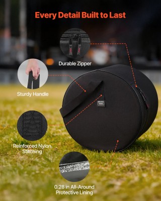 VEVOR Σετ Πέντε Θηκών Τυμπάνων, 600D, Επενδυμένες Θήκες για Μπάσο, ... VEVOR Σετ Πέντε Θηκών Τυμπάνων, 600D, Επενδυμένες Θήκες για Μπάσο, ...