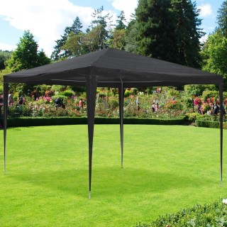 BAKAJI  Κιόσκι Κήπου 3x3 μτ από Μέταλλο Αδιάβροχο Κάλυμμα Γκρι Βερά...