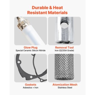 VEVOR Σετ Επισκευής Μπουζί 8V για Diesel Θερμαντήρες Αυτοκινήτου Σκ...