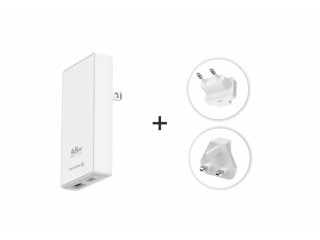 SWISSTEN Προσαρμογέας Ταξιδιού GaN USB-C + USB-A 45W, Ανταλλάξιμες ...