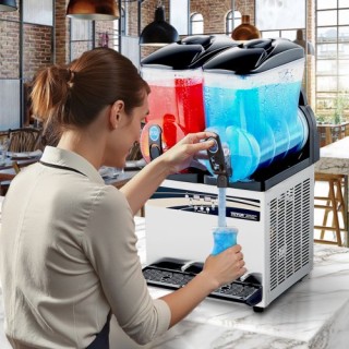 VEVOR Μηχανή Σλάσερ Διπλής Δεξαμενής 15L με Αντιδιαβρωτική Βρύση CG...