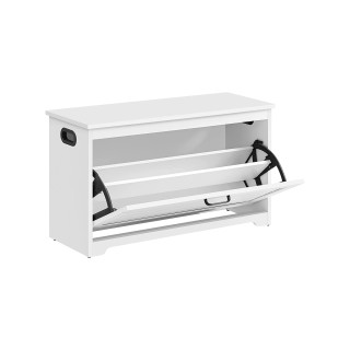 VASAGLE Στιλάτο Ντουλάπι Παπουτσιών και Πάγκος σε Κομψό Λευκό, 80 x...