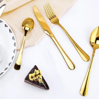 BAKAJI  Σετ 24 Χρυσά Γυαλιστερά Μαχαιροπίρουνα για Χριστουγεννιάτικ...