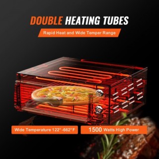 Ηλεκτρικός Φούρνος Πίτσας VEVOR 12 1500W με Ρυθμιζόμενη Θερμοκρασία...