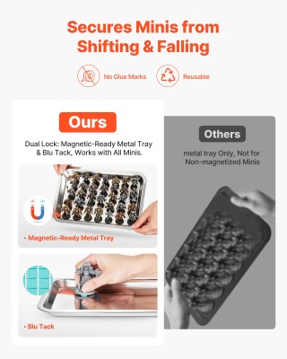 VEVOR Ξύλινη Θήκη Αποθήκευσης Μινιατούρων με 5 Δίσκους και 13 Θέσει...