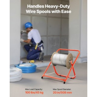 VEVOR Πτυσσόμενη Βάση Καρούλιου Βαρέως Τύπου για Καλώδια Ηλεκτρολογ...