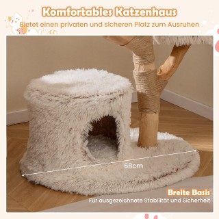 Costway Μοντέρνος Ξύλινος Ονυχοδρόμιος για Γάτες με Κρεμαστή Μπάλα ...